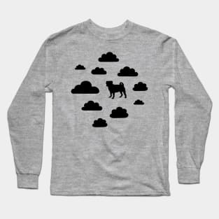 Black Pugs in the Sky Long Sleeve T-Shirt